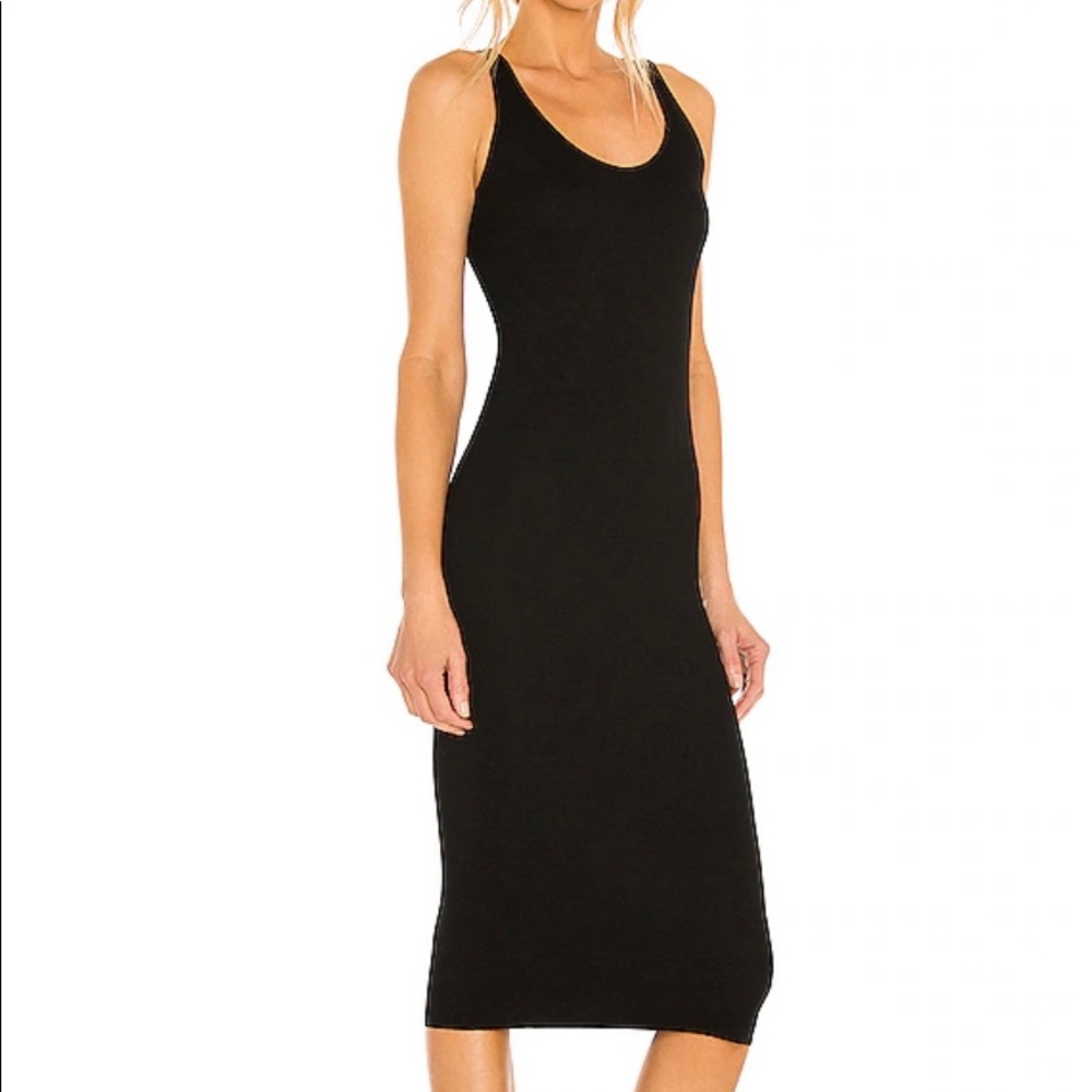 Enza Costa Black Midi Dress